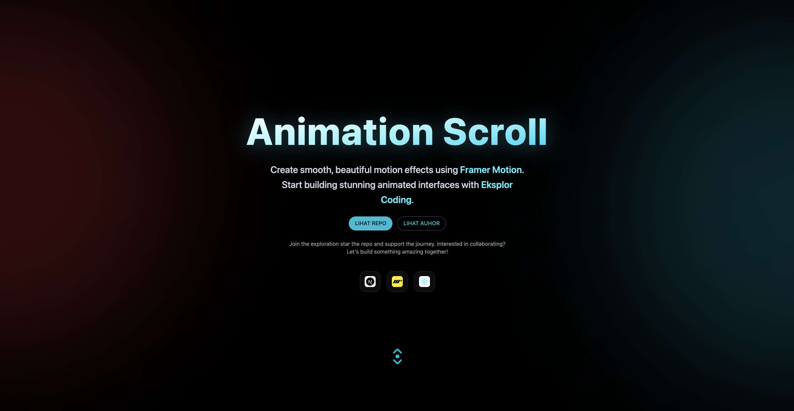 Landing Page Open Source Starter Animation React JS